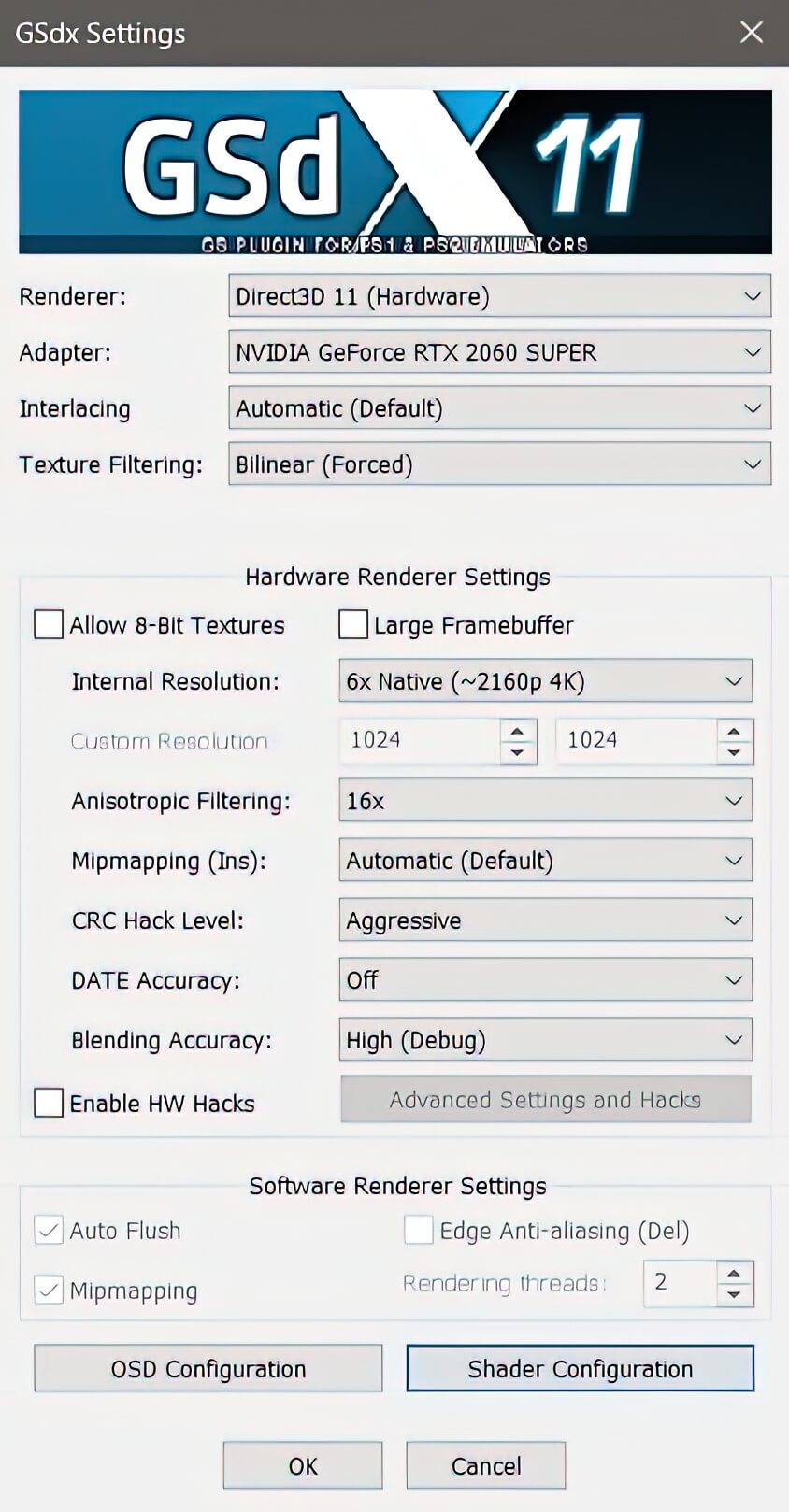 PCSX2 - Мои настройка GSdx Settings